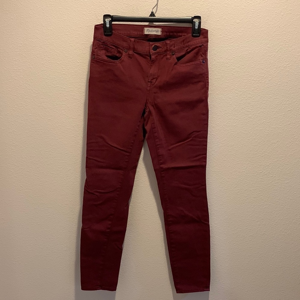 Madewell Womens Dark Mauve Colored Jeans. The skinny skinny. Size 27 waist.﻿﻿﻿﻿﻿